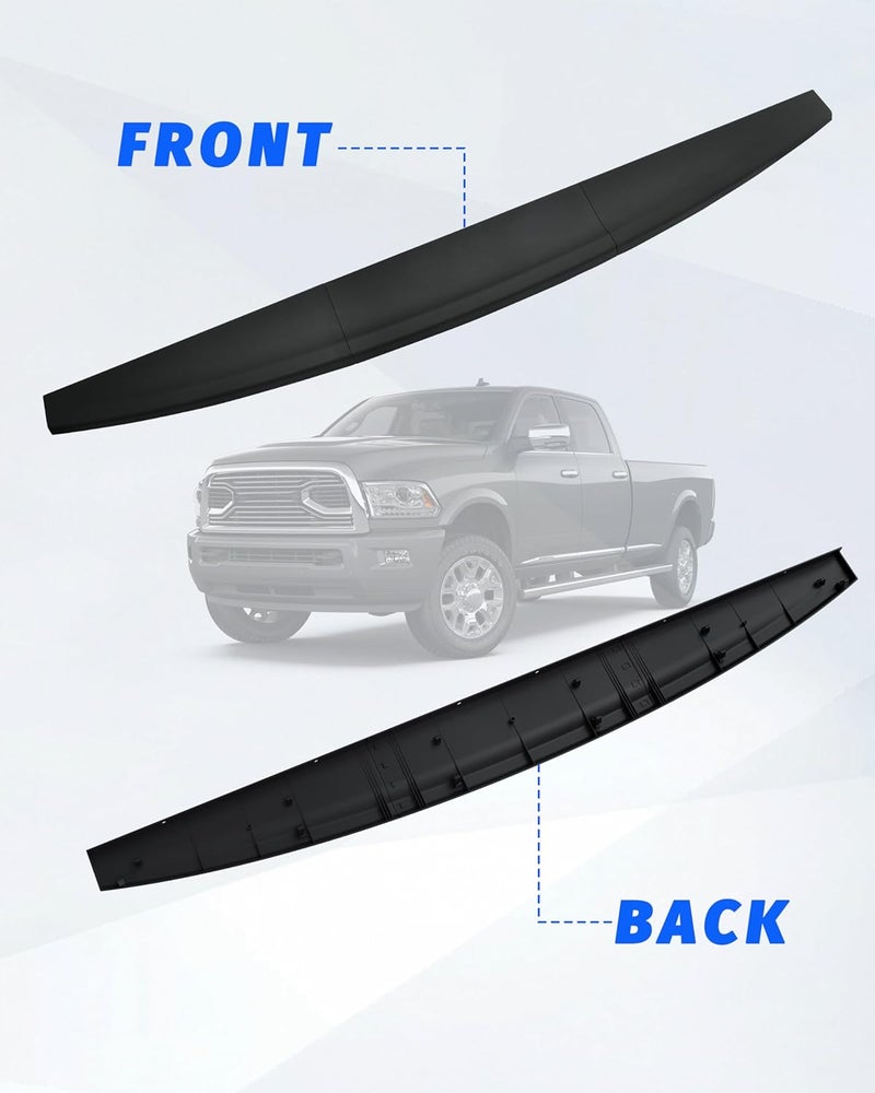 KEWISAUTO Tailgate Spoiler Molding Cap for 2009-2019 Dodge Ram 1500, Combined Center Tailgate Flex Step Cap Top Molding Trim Protector Cover for 2010-2018 Dodge Ram 2500 3500 Accessories, 3PCS - Image 4